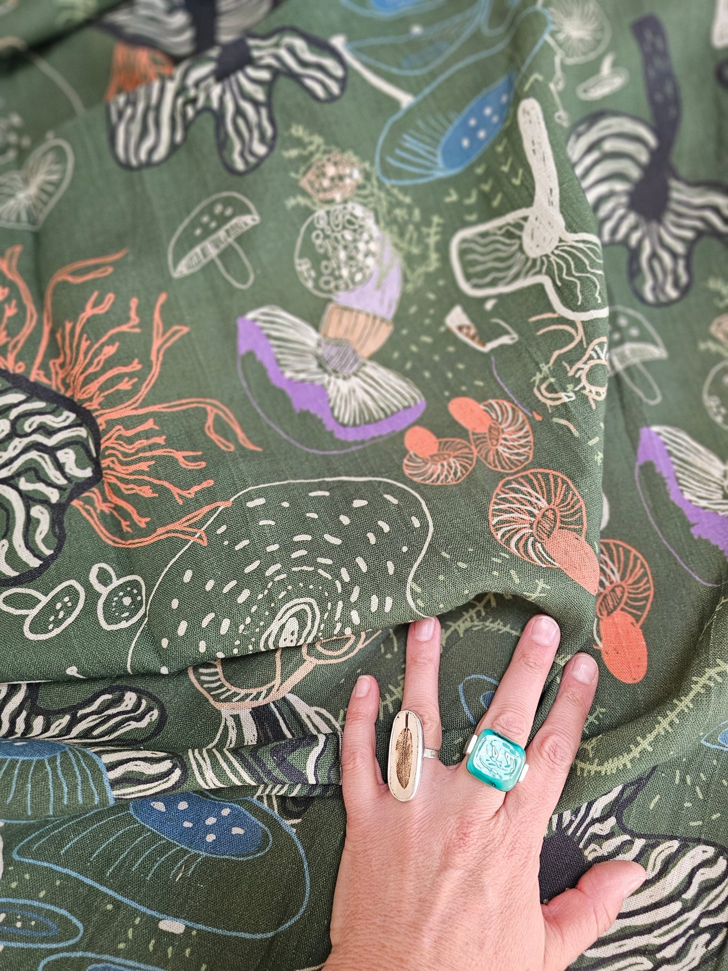 Spotted Quoll - Tassie Fungi Stretch Cotton Knit