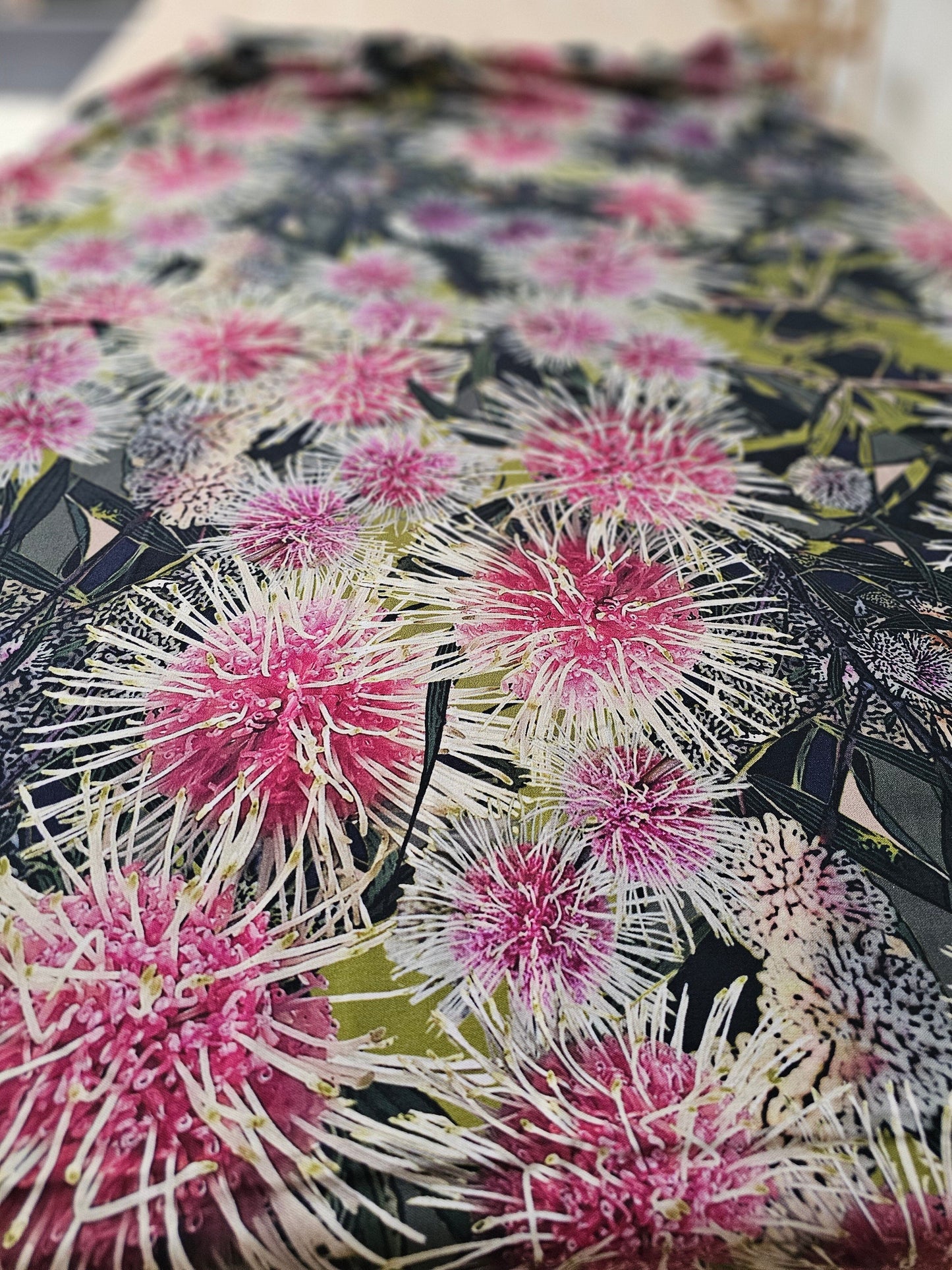 Spotted Quoll - Pincushion Hakea Organic Cotton Poplin