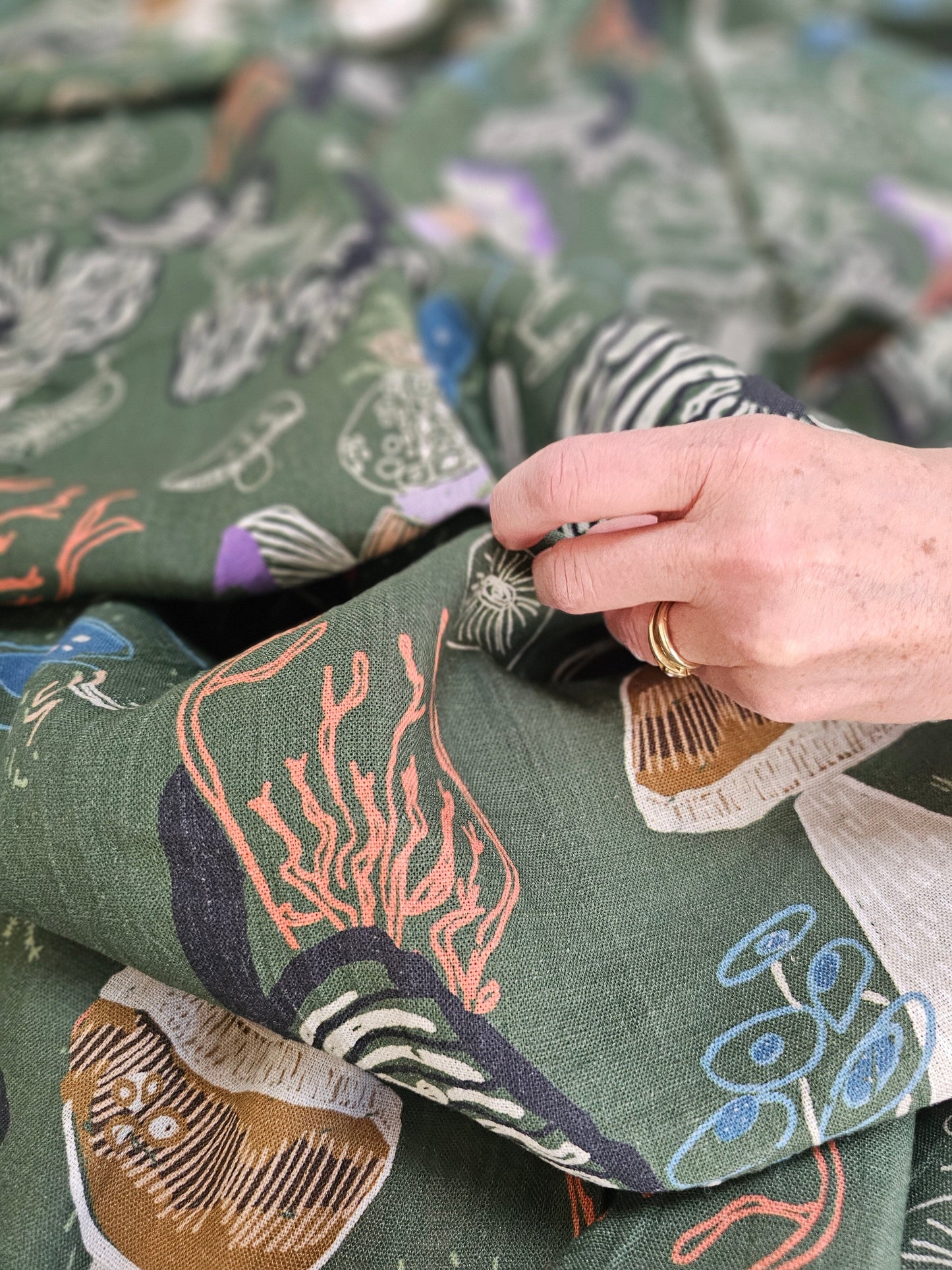 Spotted Quoll - Tassie Fungi Organic Cotton Poplin