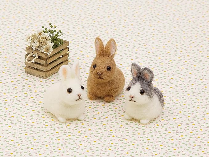 Hamanaka Baby Rabbits Needle Felting Kit