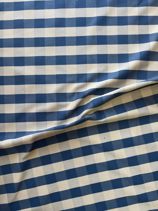 Blue & Cream Plaid Linen
