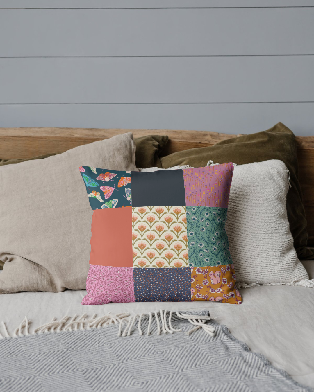 Wild Stitch Studio 9 Patch Cushion Cover Project Kit