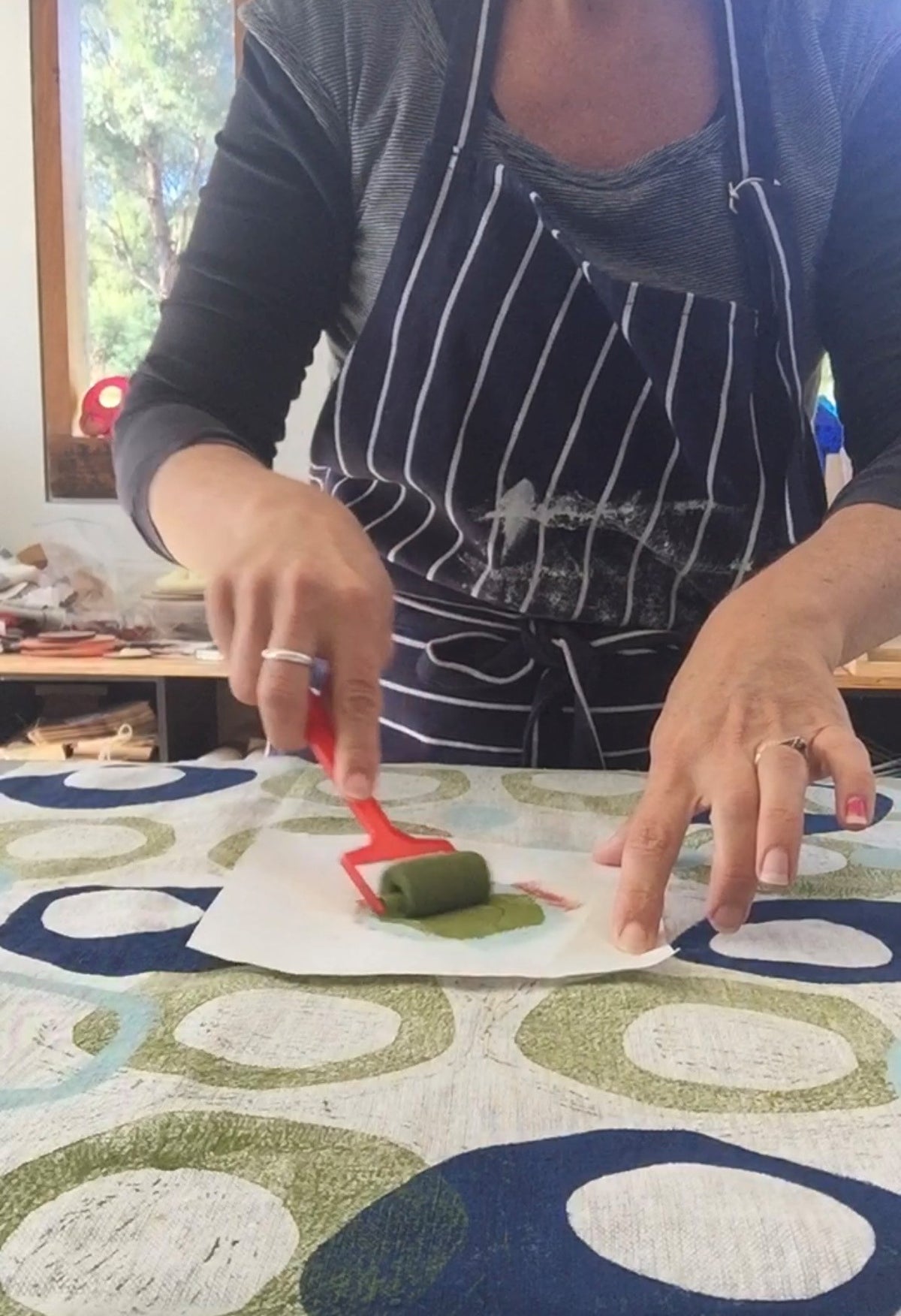 Kid's Fabric Stencil Printing Workshop with textile artist Till Julien