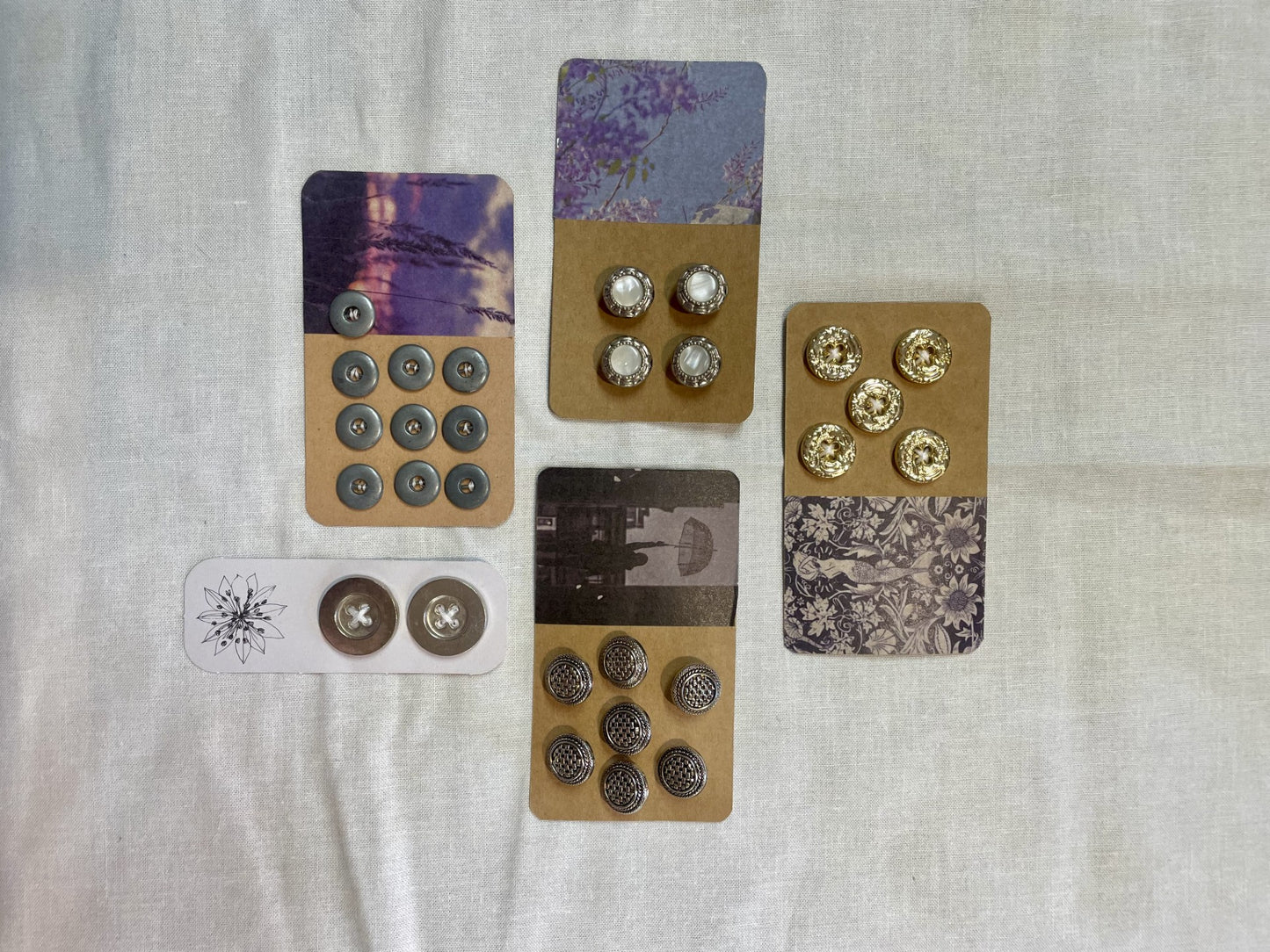 Five Button Cards