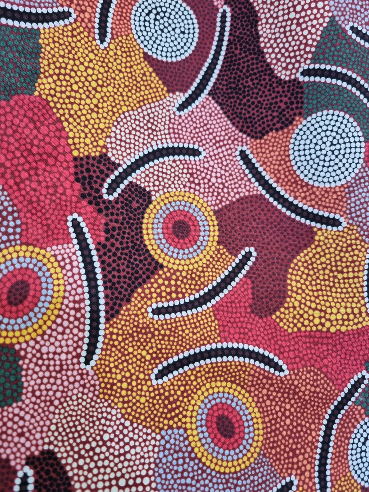 Art Down Under Indigenous Fabric - Man's Ceremony