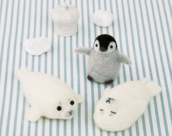 Hamanaka Baby Penguin and Seals Needle Felting Kit