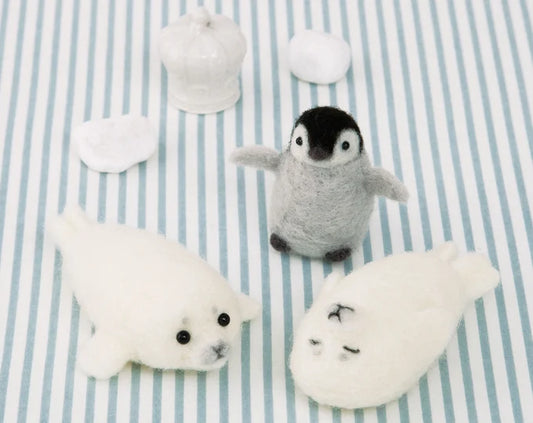 Hamanaka Baby Penguin and Seals Needle Felting Kit